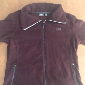 New Balance Fleece Zip Up Jacket- eggplant/plum